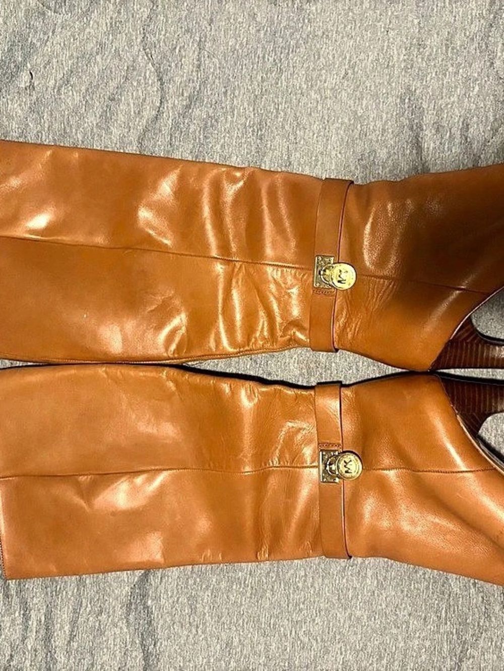 Michael Kors Hera Brown Heeled Boots US 9